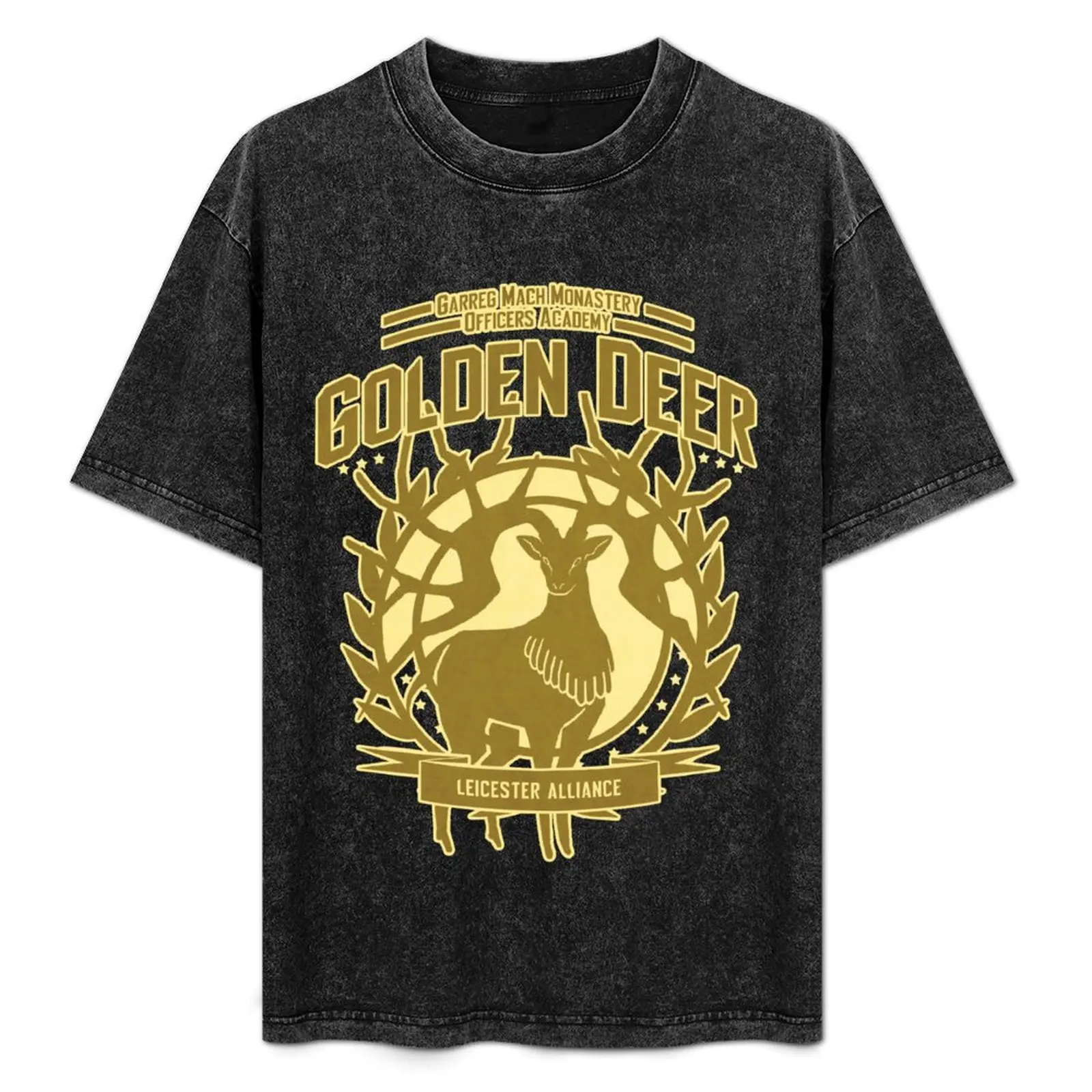 

Golden Deer T-Shirt Simple Trendy Casual T-Shirt