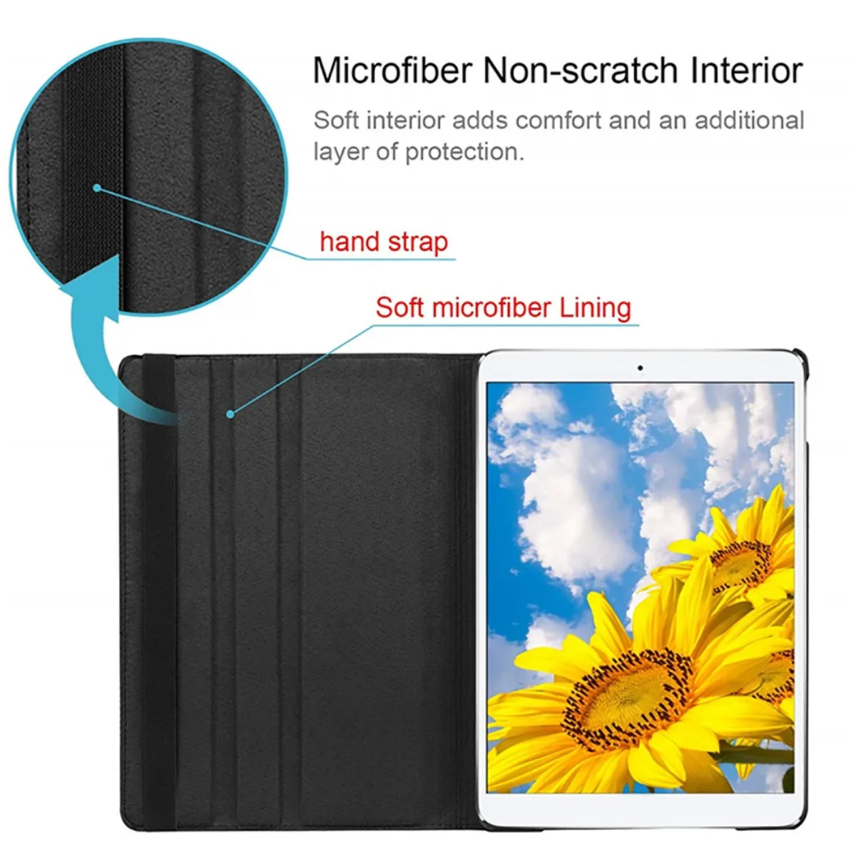 Rotating Case for Samsung Galaxy Tab S7 S8 S9 A9+ 11inch Pu Leather Stand Case Galaxy Tab A9 8.7 A8 10.5 S6 Lite 10.4 Case Funda