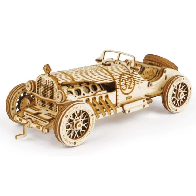 Robotime Rokr Classic Car 3D Wooden Puzzle Train Army Jeep Heavy Truck Vintage Car 1:15 Skala Model Zestawy do budowania dla dzieci