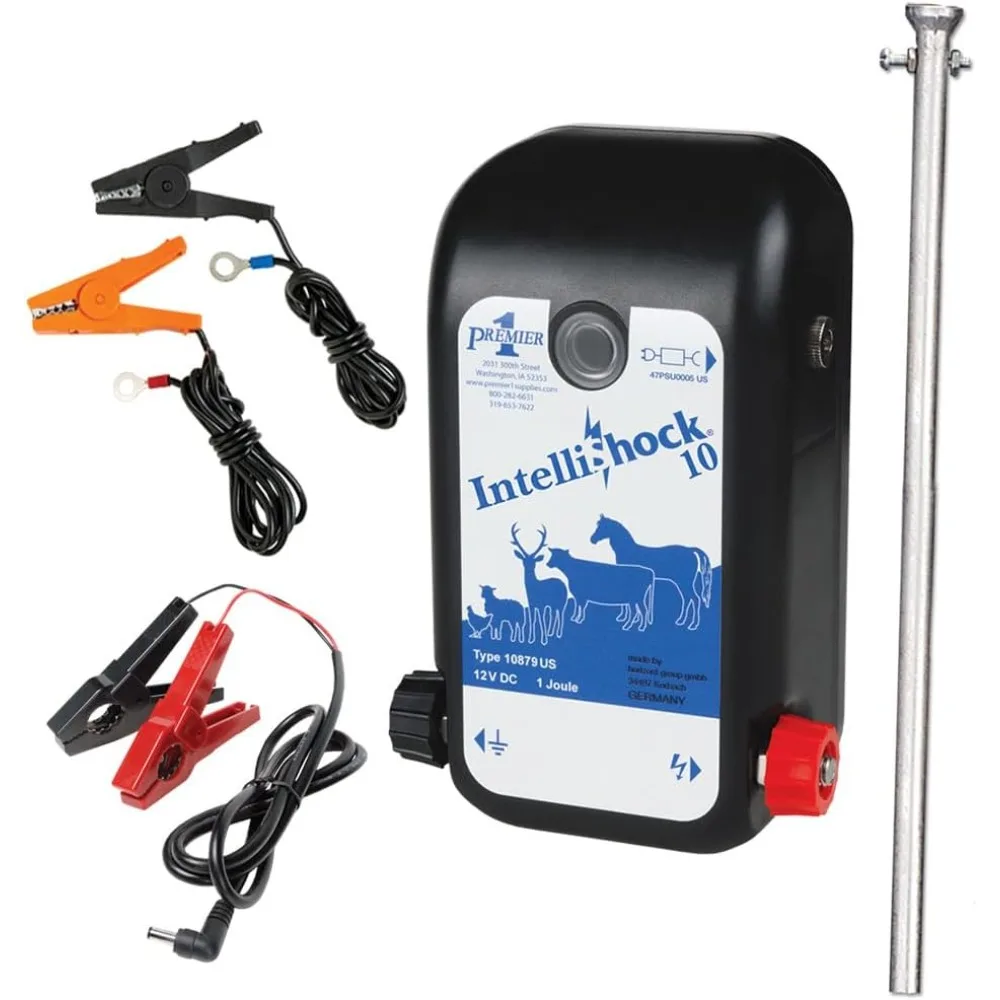 IntelliShock 10 Fence Energizer, Battery Kit, 1.0 Joule
