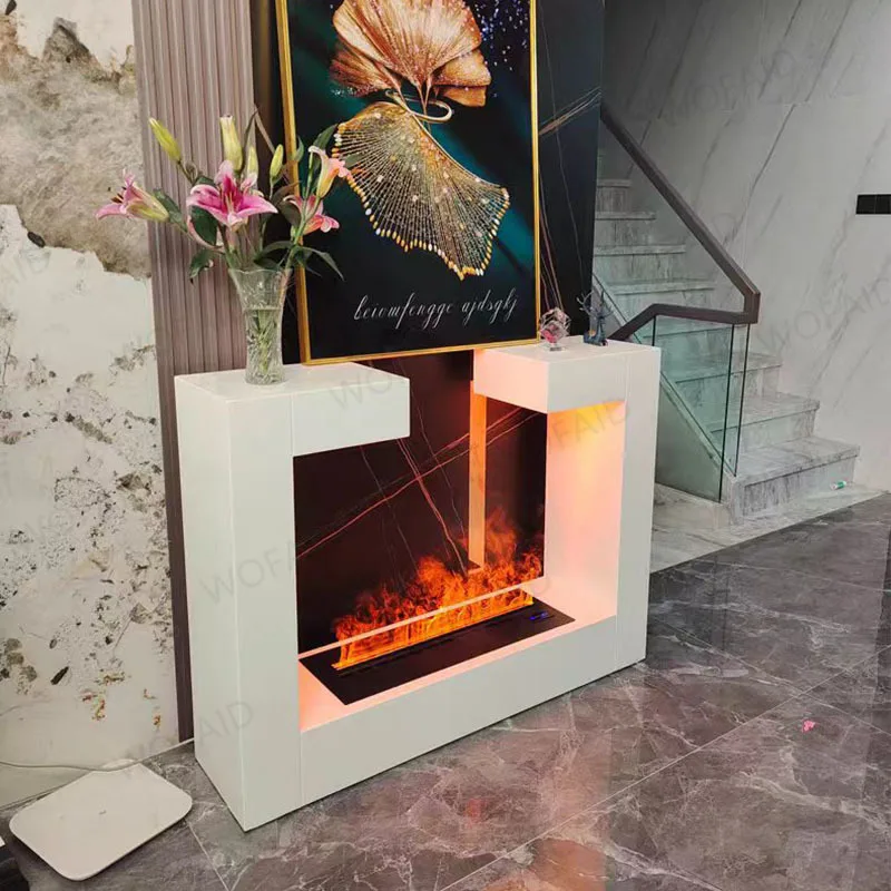 

Smart Indoor Electric Water Vapor Fireplace Colored Flame Humidifier Eco-decoration No Fire Risk 3D Atomization Fireplace