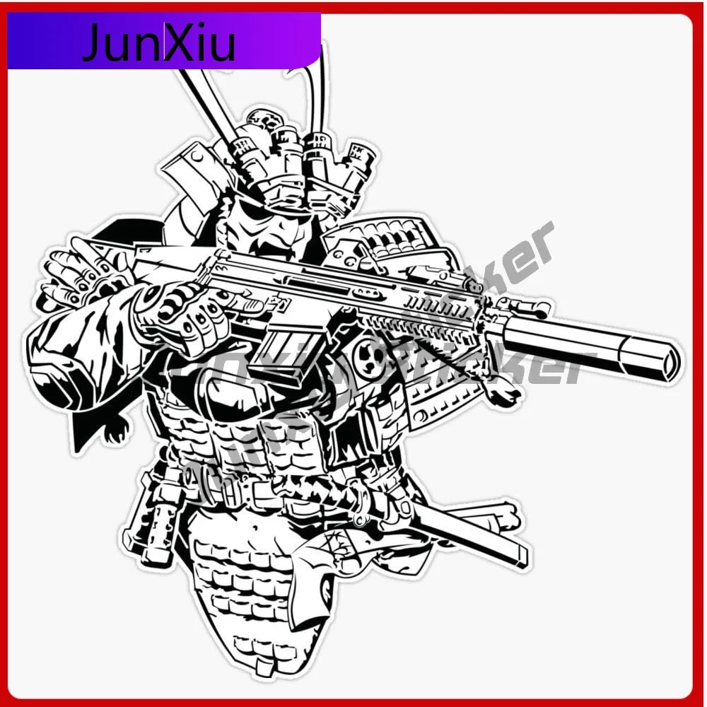 

Japanese Samurai Weapons Oni Vinyl Sticker Waterproof Decal Car Laptop Wall Window Bumper Scratch-proof Exterior Stickers Custom