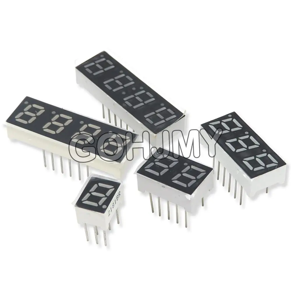 5pcs Display a Led da 0.36 pollici 7 segmenti 1 Bit/2 Bit/3 Bit/4 Bit Digit Tube rosso catodo comune/anodo digitale Led da 0.36 pollici