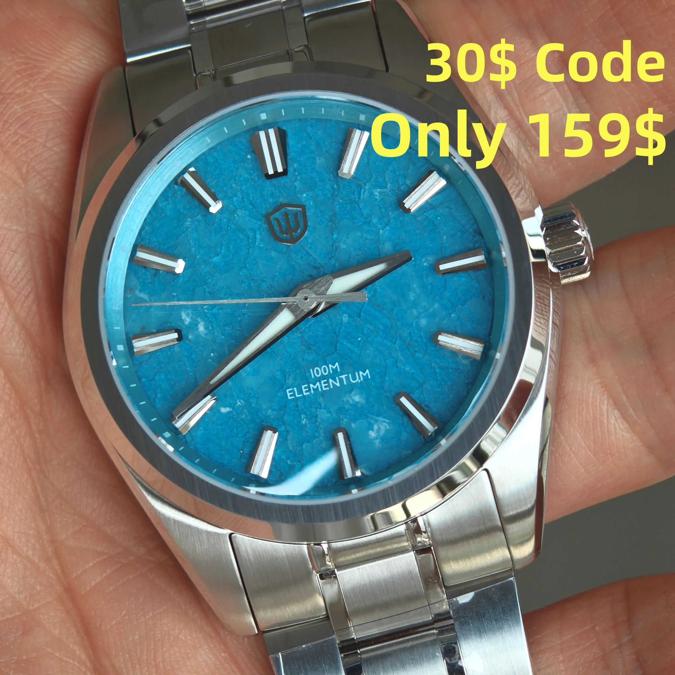 Watchdives Quartz Watch 38mm VH31 Sweep Seconds Sapphire Crystal 316L Steel 100M Waterproof Men Luxury Casual Agate Dial WD0003D