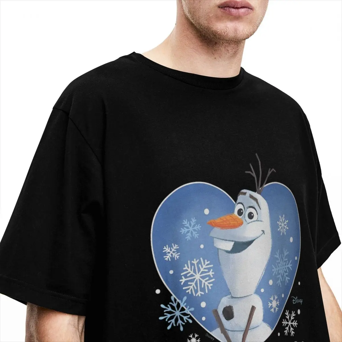 Frozen 2 T-Shirt Man Olaf You So Much Valentine\'s Day Streetwear 100 Cotton T Shirts Summer Breathable Hipster Tees