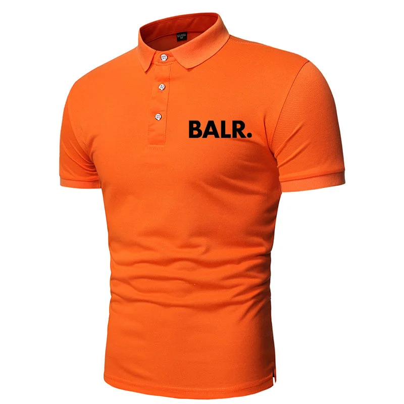 2024 BALR Summer New Men\'s Casual Short-sleeved Polo Shirt Fashion Lapel T-shirt Breathable Men\'s Shirt Fashion Street Clothing