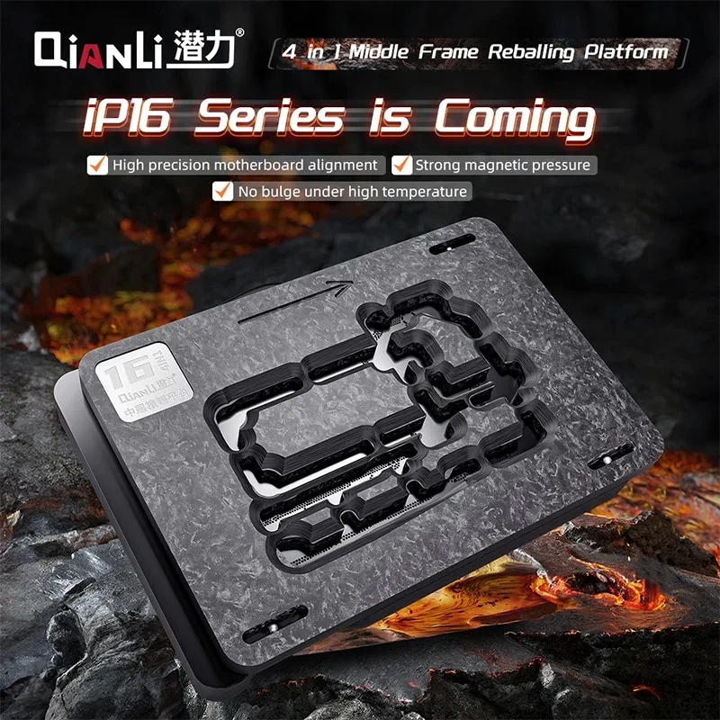 Qianli Bo Mạch Chủ Lớp Giữa Ban Vật Có Uy Tín Nền Tảng 3D BGA Reballing Stencil Kit Cho iPhone X XS XSMAX 11 13 max Pro Sửa Chữa
