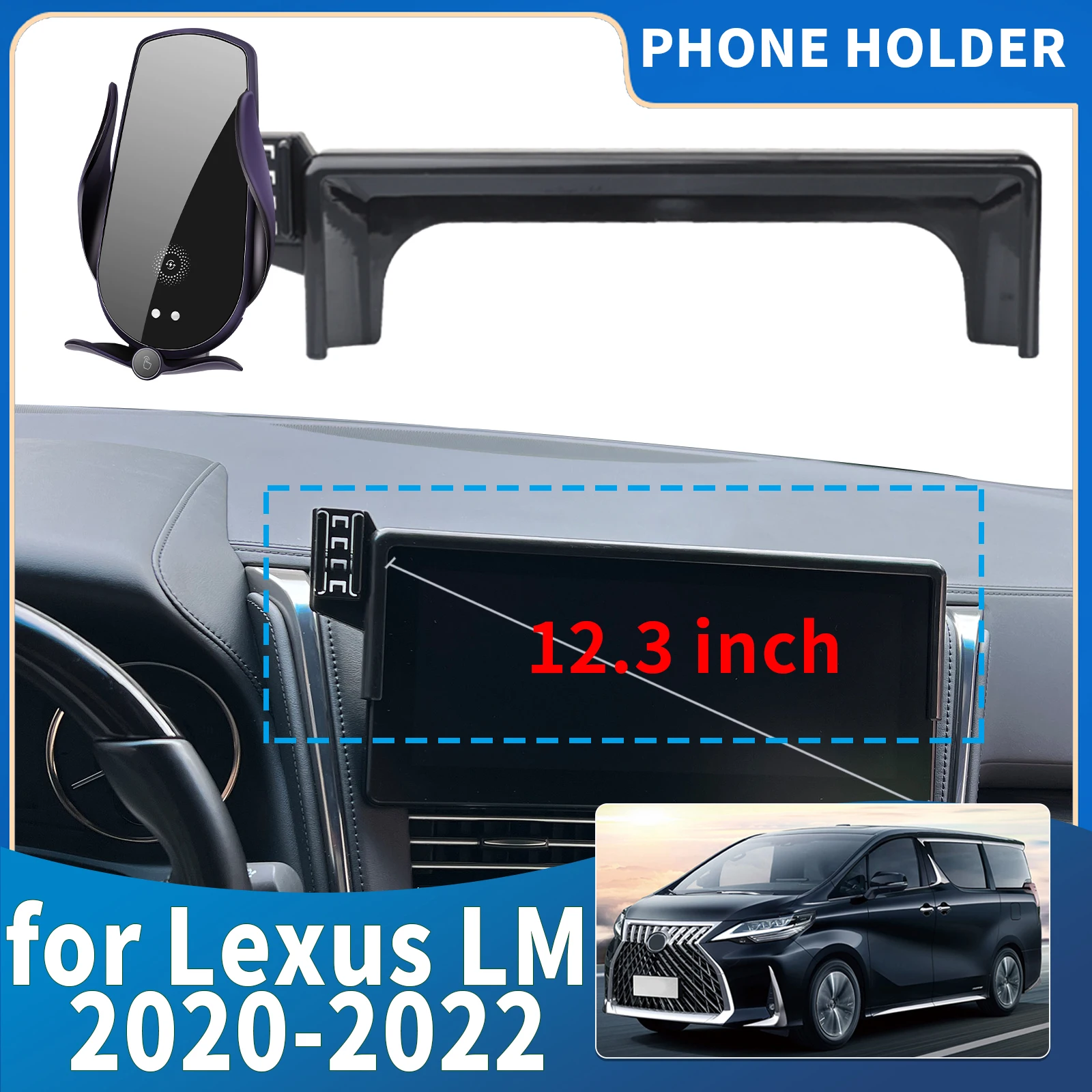 

fit for Lexus LM 2020 2021 2022 Integrated Screen Mount Phone Holder Mount Car accessoires