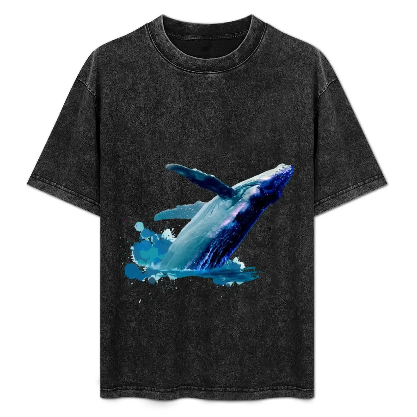 

Watercolor Whale Jumping in Ocean T-Shirt valentines boutique clothes funny gifts graphic tee shirt tee shirts for men