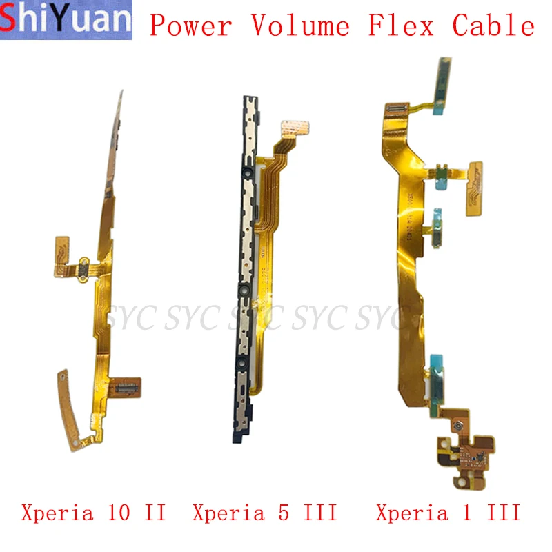 Power On Off Button Volume Switch Control Flex Cable For Sony Xperia 10 5 1 III 10 II Power Volume Side Button Replacement Part