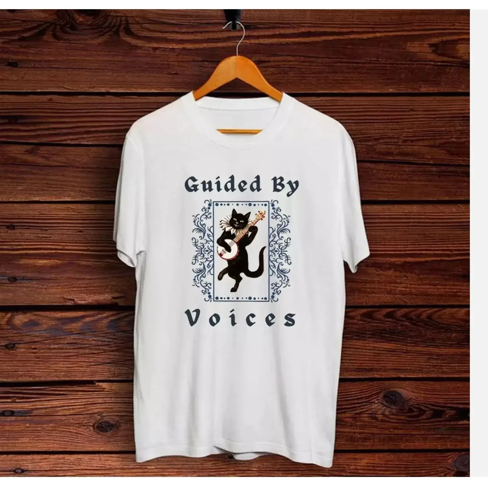 NEW BAND Guided By Voices white men's T shirt size S 5XL TH407 vintage Washed Top For Everyday Wear Soft streetwear Stretched