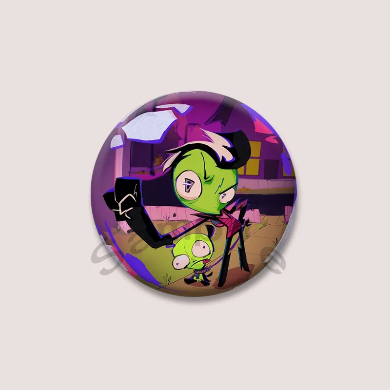 مضحك أنيمي الغازي زيم دبابيس الكرتون جير Dib خنزير شارات ظهره الملابس عملة دبابيس اكسسوارات مجوهرات هدية لمحبي صديق