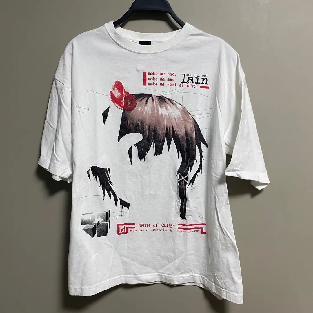 

Retro Anime Print Short Sleeve High Street Y2K Top Retro Punk Streetwear Sports Casual Loose Top High Quality Unisex