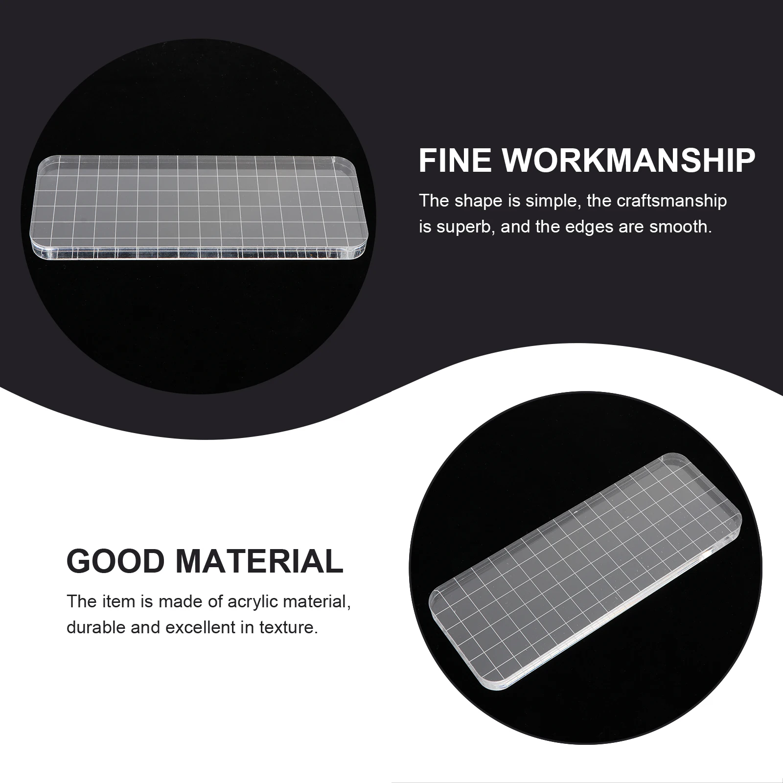 

Stamp Handle Easy to Use Block Printing Tool Craft Stamps DIY for Stamping Acrylic Card Making Clean Transparent