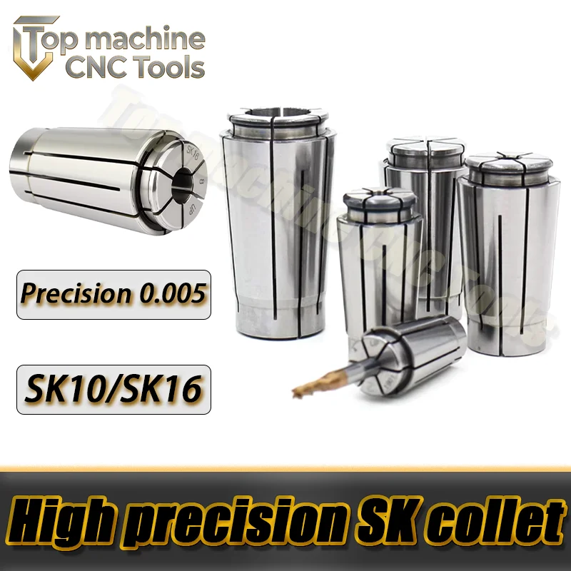 

Высокоточная цанга SK10 SK16 SK GSK Цанговый патрон Высокоскоростной держатель инструмента с ЧПУ Цанга для BT NT HSK Кронштейн Инструмент