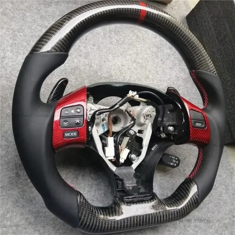 Hot Customized Flat Bottom Carbon Fiber Sport Steering Wheel Racing Car Wheel Apply to  for Is250 2007