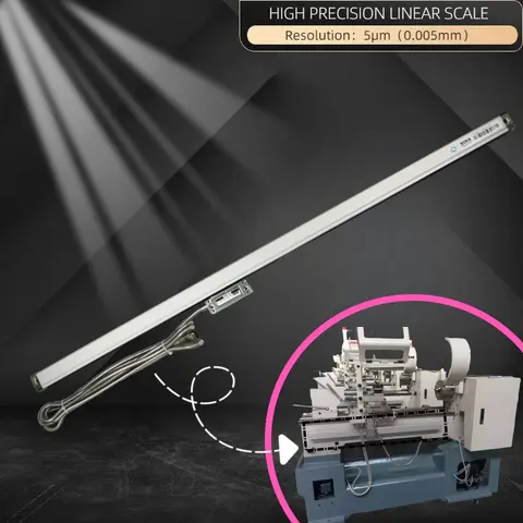 0.005mm Optical Grating Ruler Sensor 5um Linear Scale Ruler for Turning Lathe Milling DRO Display KA300 TTL 70mm~420mm