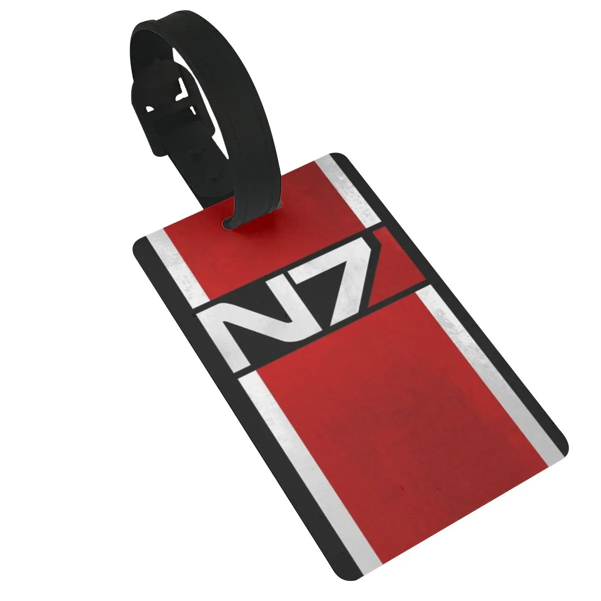 Mass Effect Vertical N7 Luggage Tags Suitcase Accessories Travel PVC Baggage Boarding Tag Portable Label Holder ID Name Address