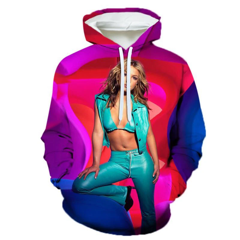 Singer Britney Spears 3D Print Hoodies Men Women Autumn Fashion Casual Sweatshirts Oversized Hoodie Pullovers Tracksuit Clothing