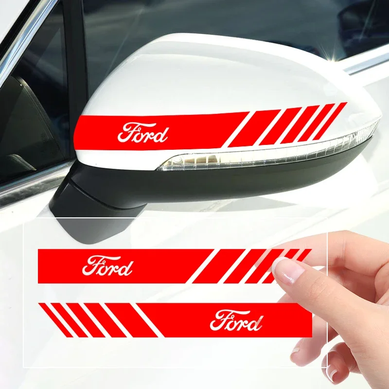 Car Sticker Non Fading Strips Rear View Mirror For Ford Focus 2 3 MK2 MK3 MK4 Kuga Fiesta Ecosport MONDEO Fusion Accessories