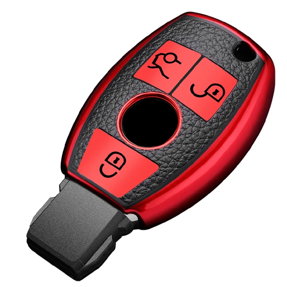 

TPU Leather Car Key Case Cover for Mercedes Benz CLS CLA GL R SLK AMG A B C S Class Keys Protection Covers