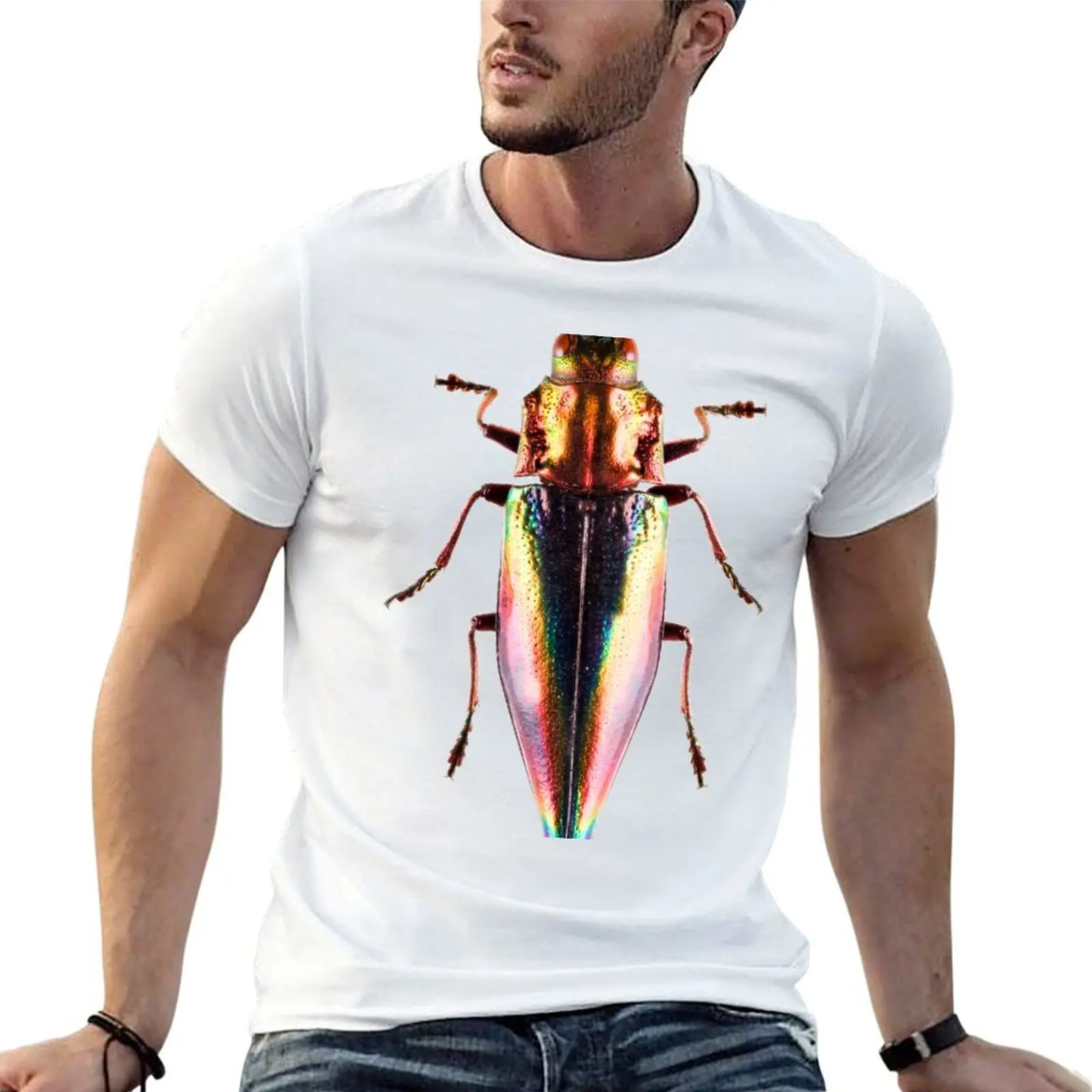 Jewel Beetle (Cyphogastra javanica) T-Shirt graphic tee shirt Blouse Men's t shirts