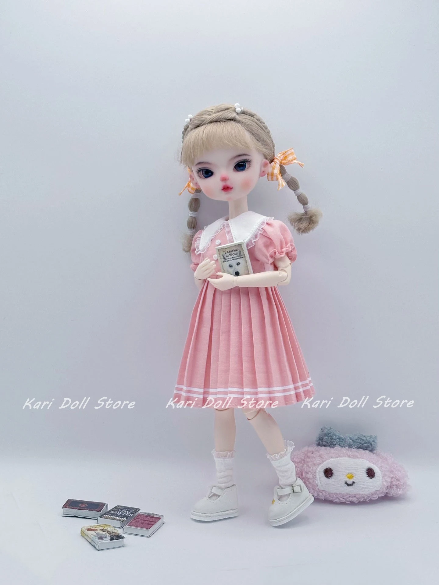 Kari Doll Clothes and skirts 2026 Spring fresh pink pleated dress for Landazz Landoudou Doll