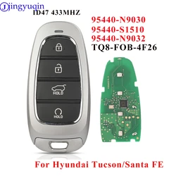 jingyuqin Remote 434MHZ ID47 CHIP Kluczyk samochodowy do Hyundai Tucson Santa FE 2021 2022 95440-N9030 95440-S1510 95440-N9032 TQ8-FOB-4F26