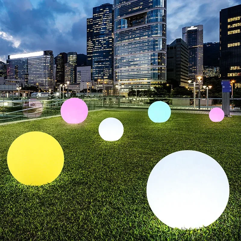 Outdoor Solar Garden Ball Light Remote Control Floor Lawn Light Swimming Pool Wedding Party Festival Home Decoration Ball Lights