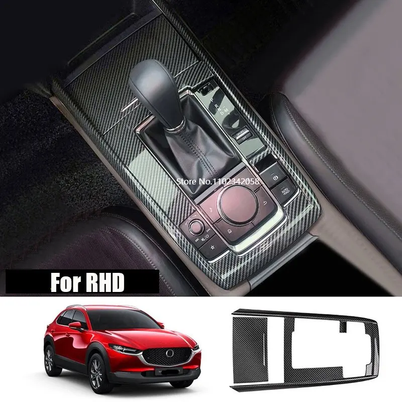 RHD For Mazda CX30 CX-30 2020 2021 2022 stainless steel  Interior  center control Gear Shift Frame Panel Decoration Cover