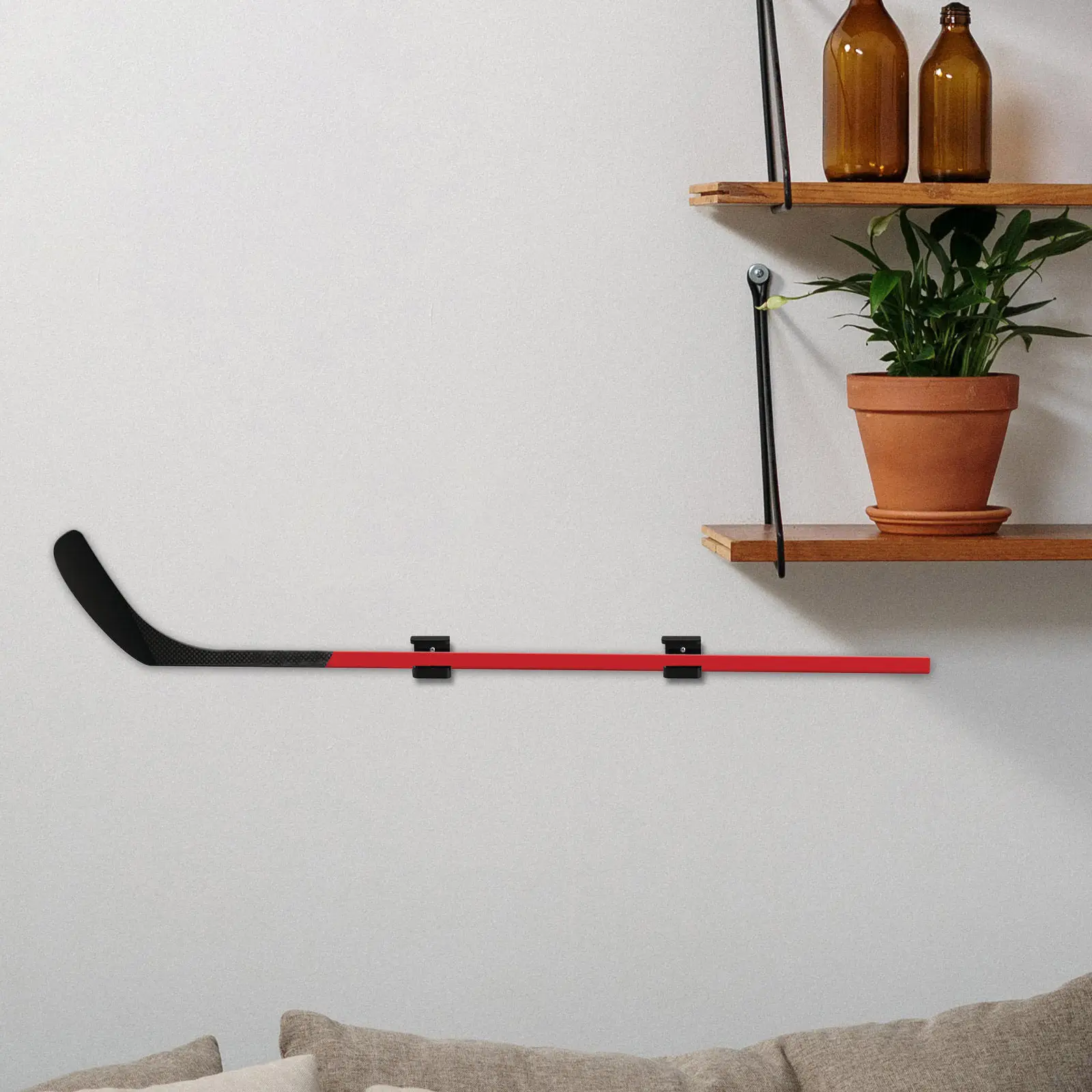 1Set Hockey Stick Wall Rack Heavy Duty Wall Mount Storage Organizer for Garage Home Locker Room Vertical Display Holder