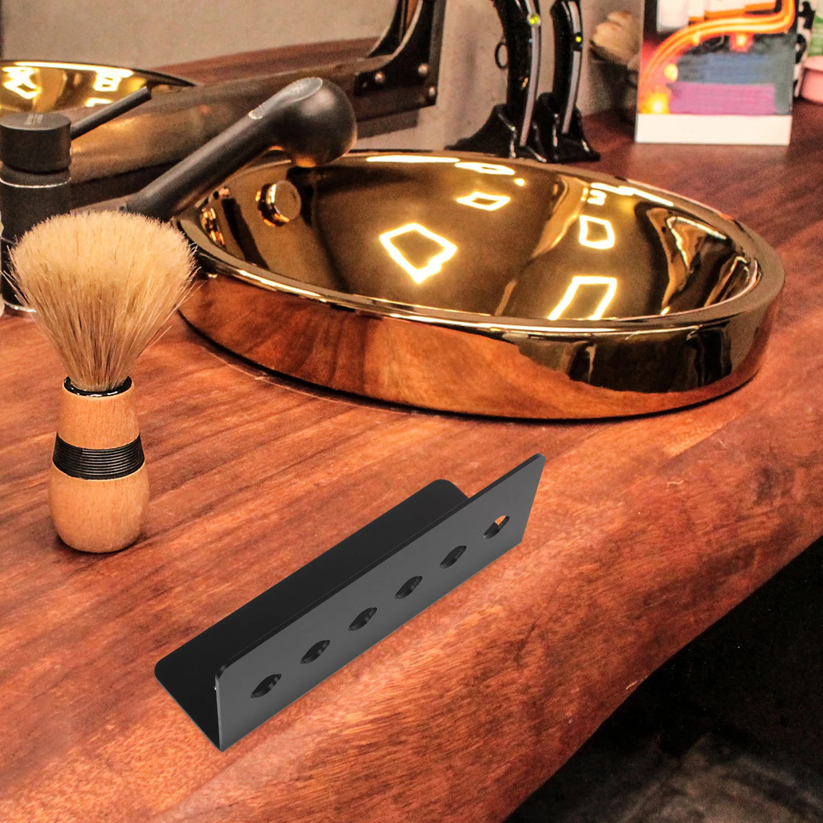

Wall Mounted Shear Rack Hairdressing Tools Grooming Scissors Organizer Acrylic Clipper Holder Space Saving Durable Salon Home