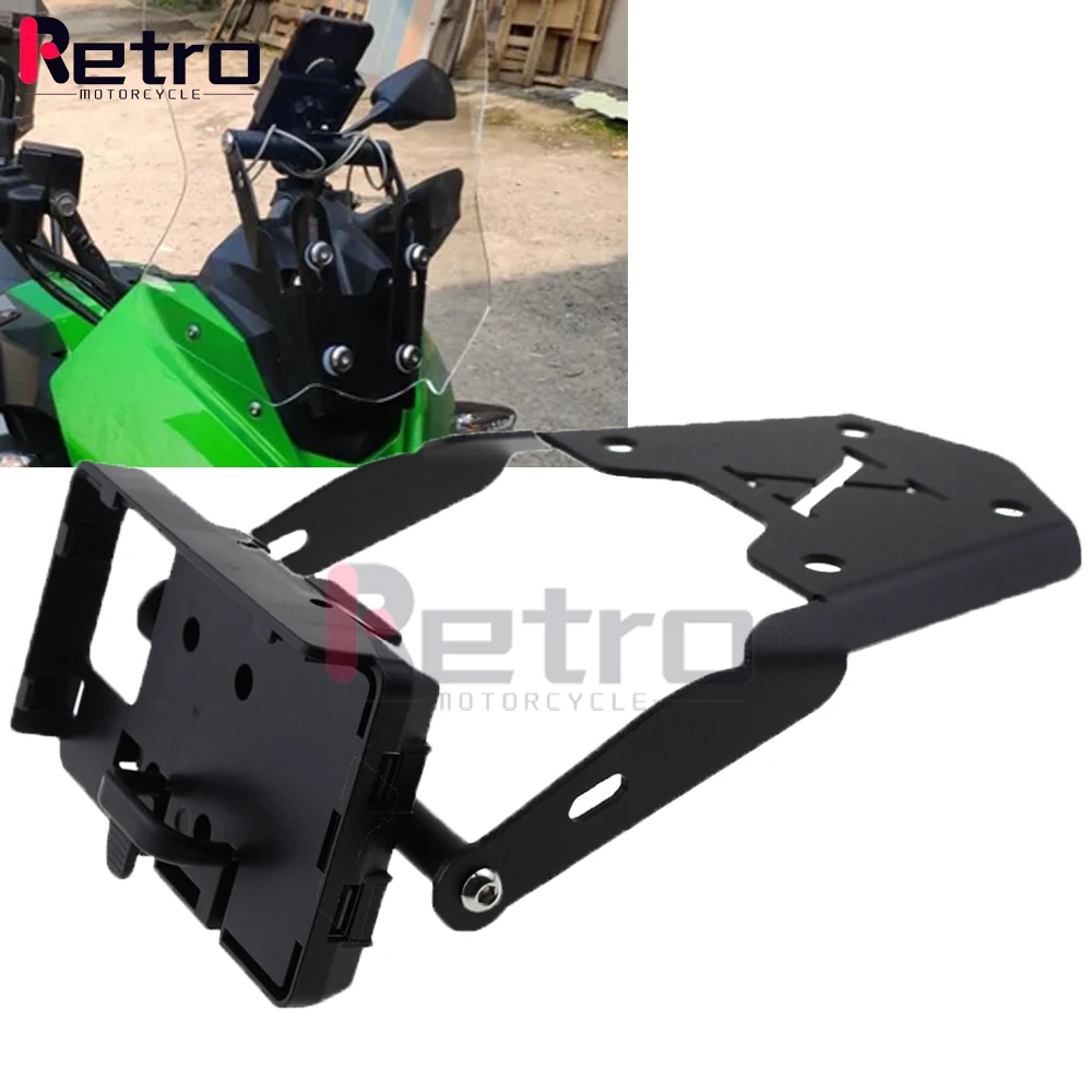 

USB-зарядное устройство, держатель для телефона, кронштейн-подставка для Kawasaki Versys-X300 VERSYS X300 2017 2018 2019, мотоциклетная GPS-навигационная пластина