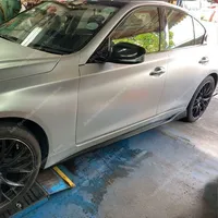 For Infiniti Q50 Side Skirts Extension Rocker Panels Lip Side Splitters Infiniti 2.0T 3.0T 2.2d 2013-2021 Styling Bodykit Tuning