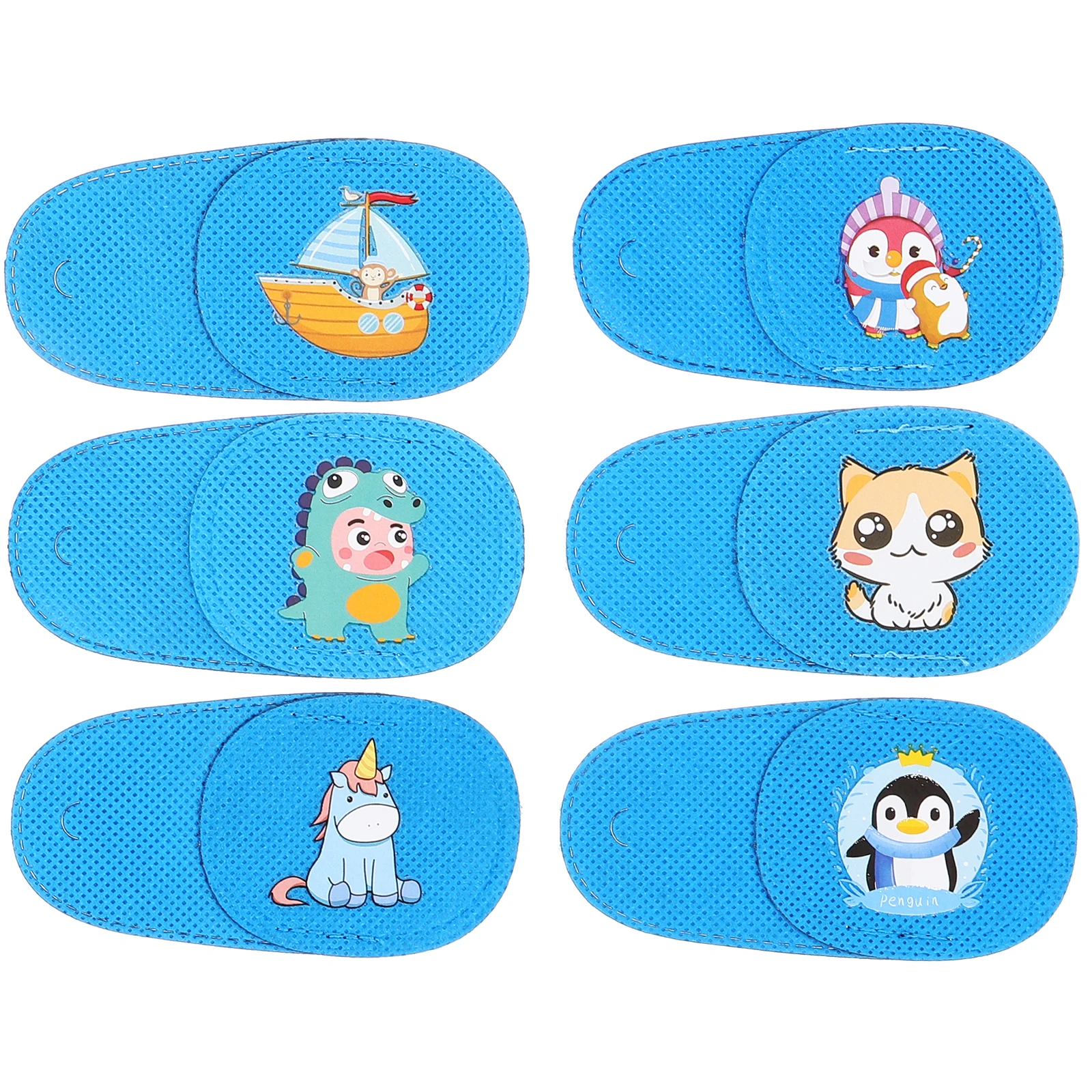 

6pcs Correcting Patch For Amblyopia Kids Adults Lazy Cover Lightweight Breathable Polyester Full Cover Strabismus Mask