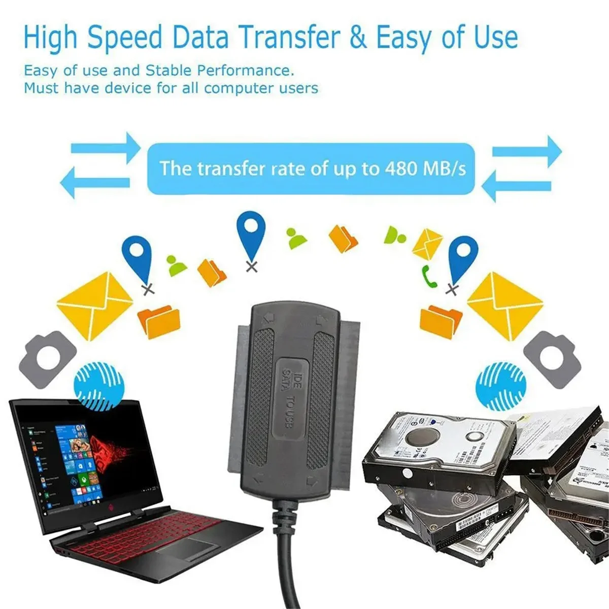 ساتا/محرك الأقراص pat/ IDE إلى محول USB ، كابل محول ، قرص صلب ، محرك أقراص صلبة ، محرك أقراص صلبة ، & quot; من من من ، كمبيوتر محمول ، كمبيوتر محمول ، قابس أوروبي