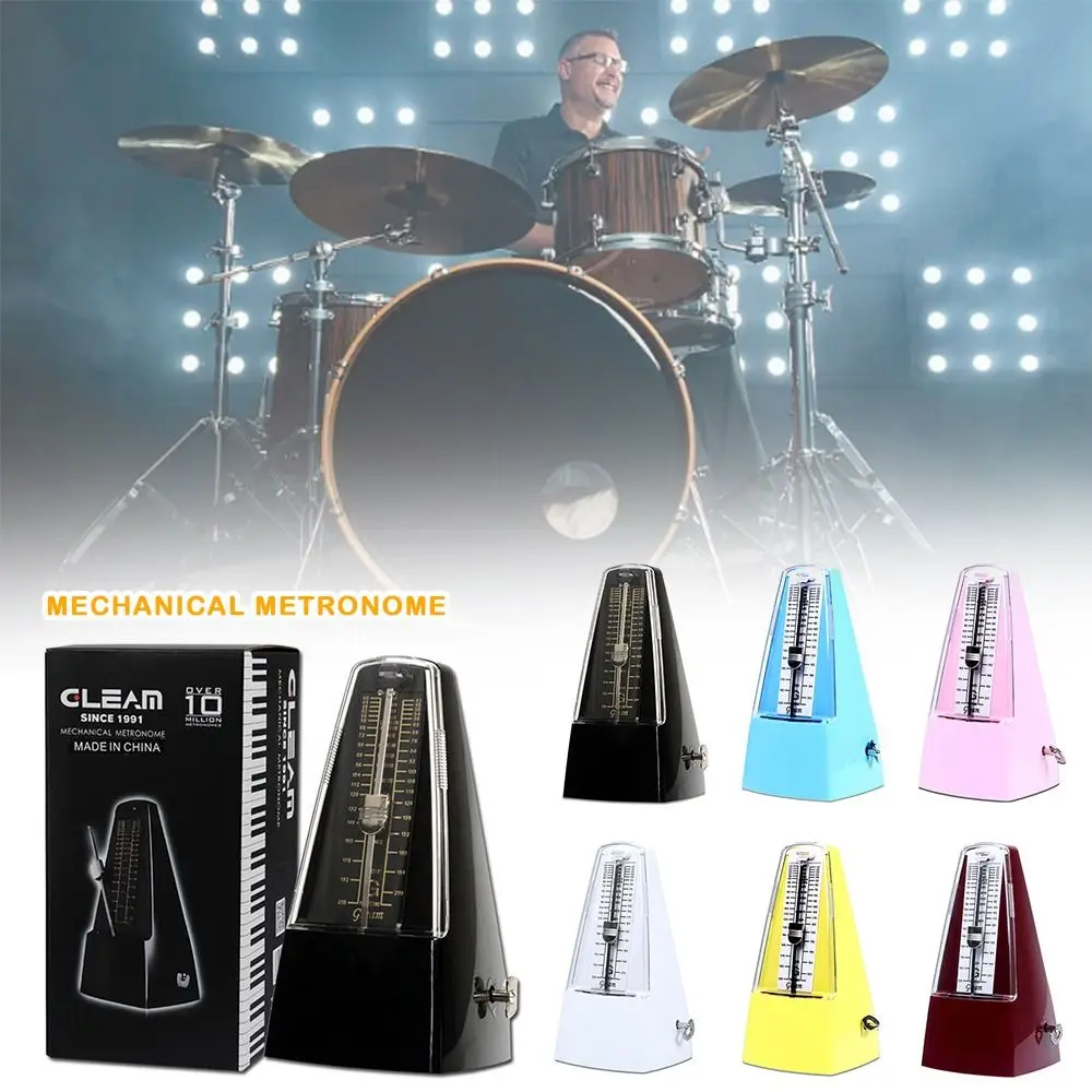 Portable Plastic Mechanical Metronome Musical Instrument Practice Universal Guitar Metronome Musical Accessories Piano Metronome