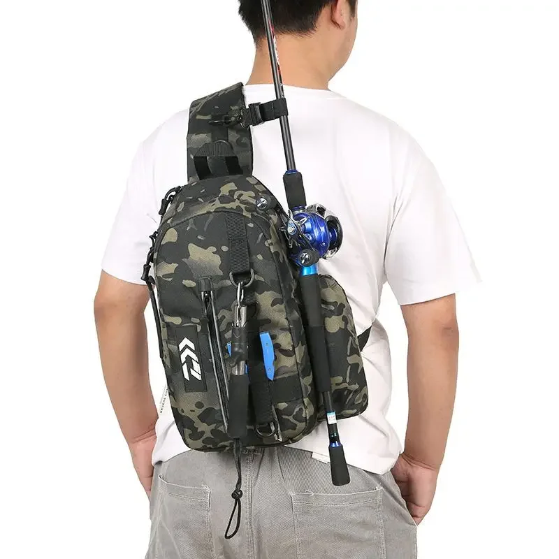 2023  New Fly Fishing Tackle Storage Bag Outdoor Gear Bag Multifunctional Crossbody Bag Storage Rod Bag