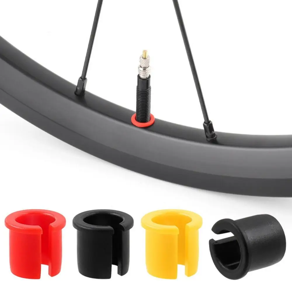 

4pcs Lightweight Bike Schrader Valve Rim Plug Plastic Mini Bicycle Valve Hole Adapter Wheel Rim Practical