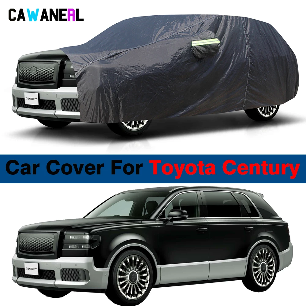 Black Car Cover SUV Anti-UV Sun Shade Snow Rain Protection Waterproof Cover For Toyota Century 2022-2025