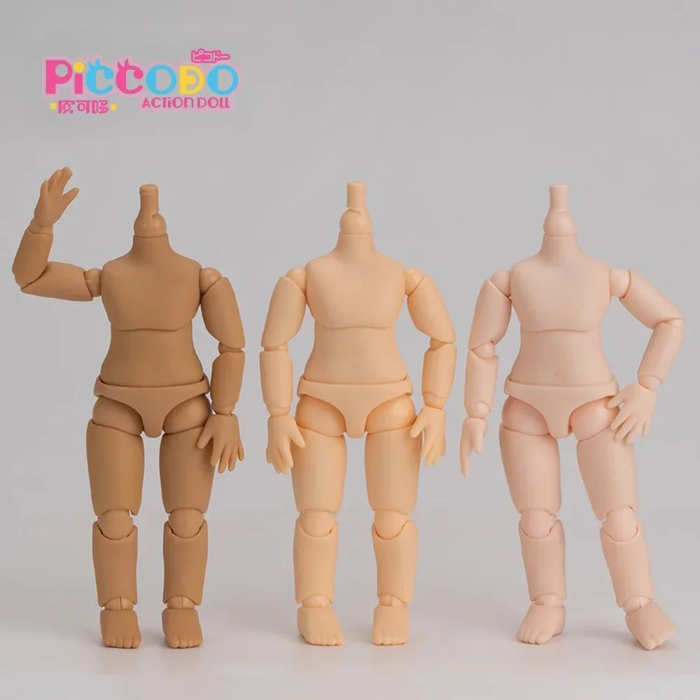 PICCODO P9 P10 Doll Body White Sunburned Skin Body Movable Ball Joint Dolls for GSC, STO, YMY 1/12 BJD Doll Head Accessories