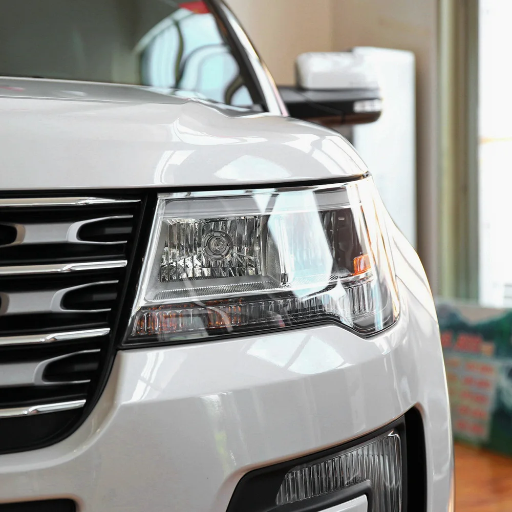 Acessórios para carro, material transparente para pc, faróis de vidro para ford explorer 2016 2017 2018, lente do farol, abajur