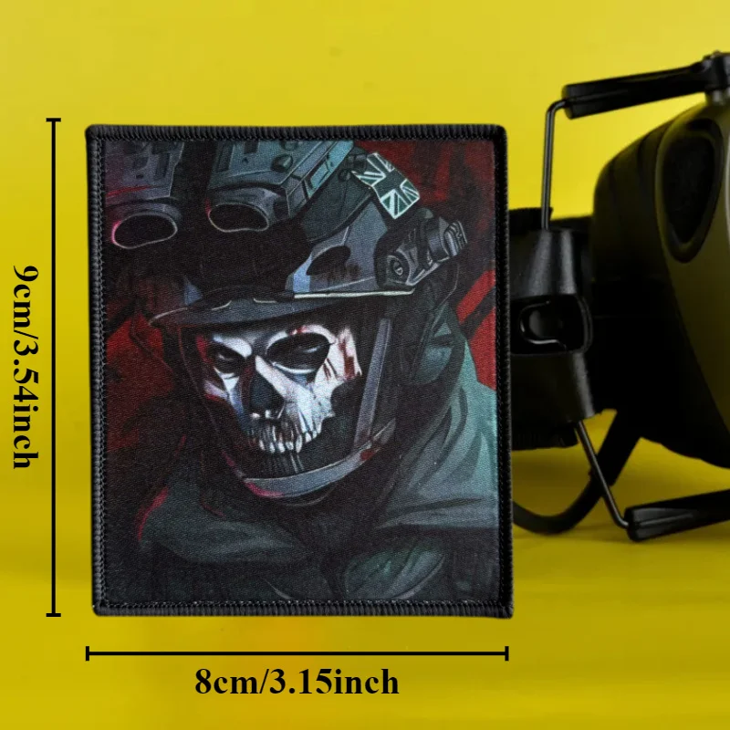 Call of Duty Ghost Mask Patch Skeleton Soldier Morale Badge ArmbandMilitary Print Patch for Clothing Tactical Backpack Stickers