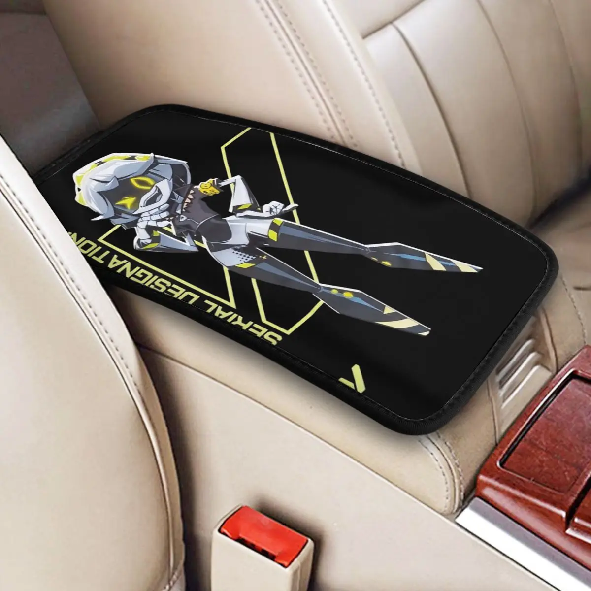 Murder Drones Car Arm Rest Cover Mat Horror Universal Center Console Cover Pad Car Interior Accessories