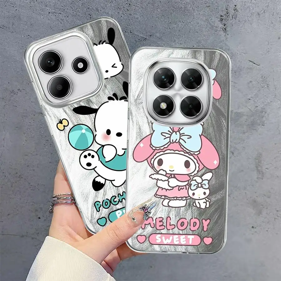 Soft Cover Phone Case for Xiaomi Redmi Note 14S 13 14 Pro Plus 12S 11S 11 12 Pro Cartoon Sanrio Melody