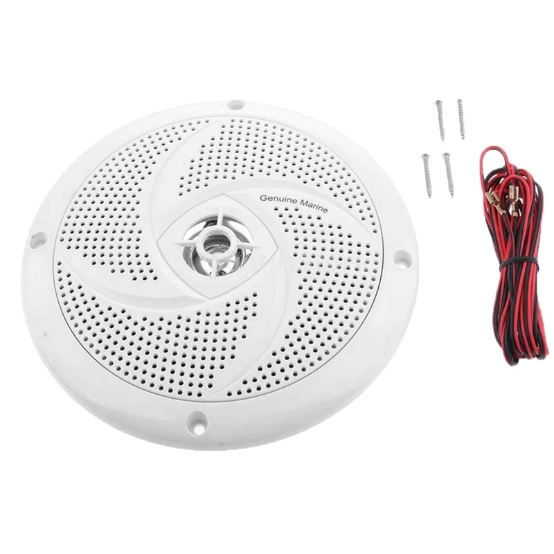 

White Yacht Waterproof Round Speaker System for Car RV Boat Sound Speaker