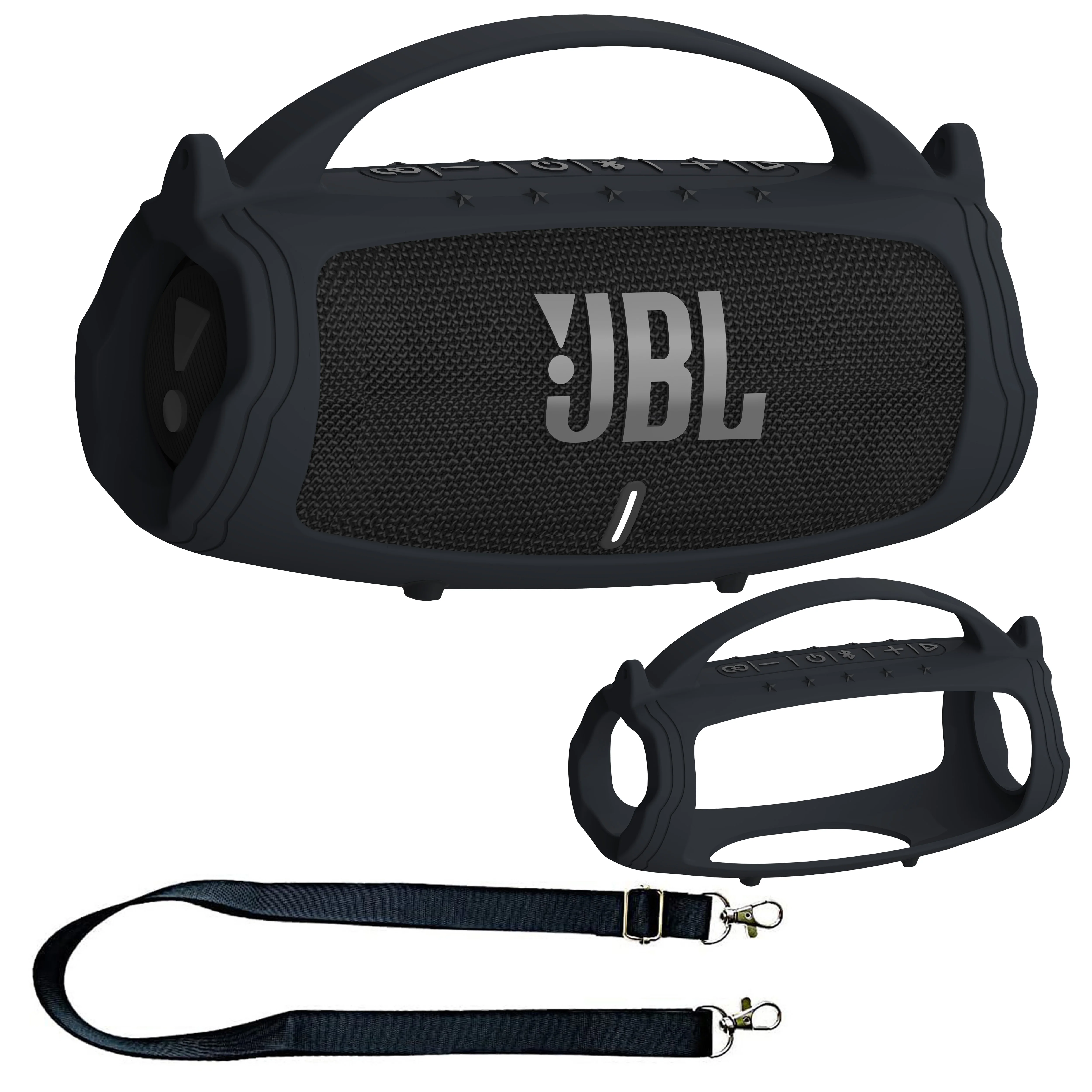 Silicone Handle Protective Cover Case for JBL Charge 5 Portable Bluetooth Speaker(ONLY CASE)