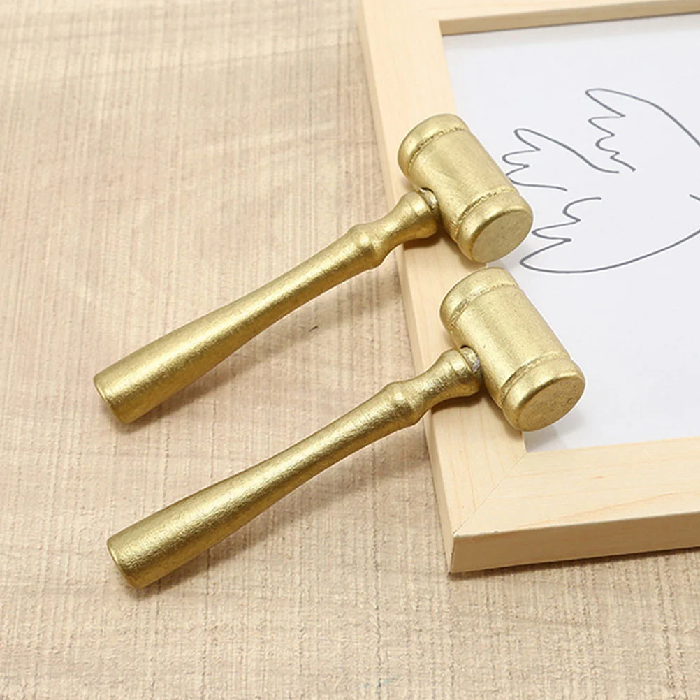 4 Pcs Judge Hammer Children's Toy Toys Wooden Prop Gavel Role Play Costume Accessory Mallet for