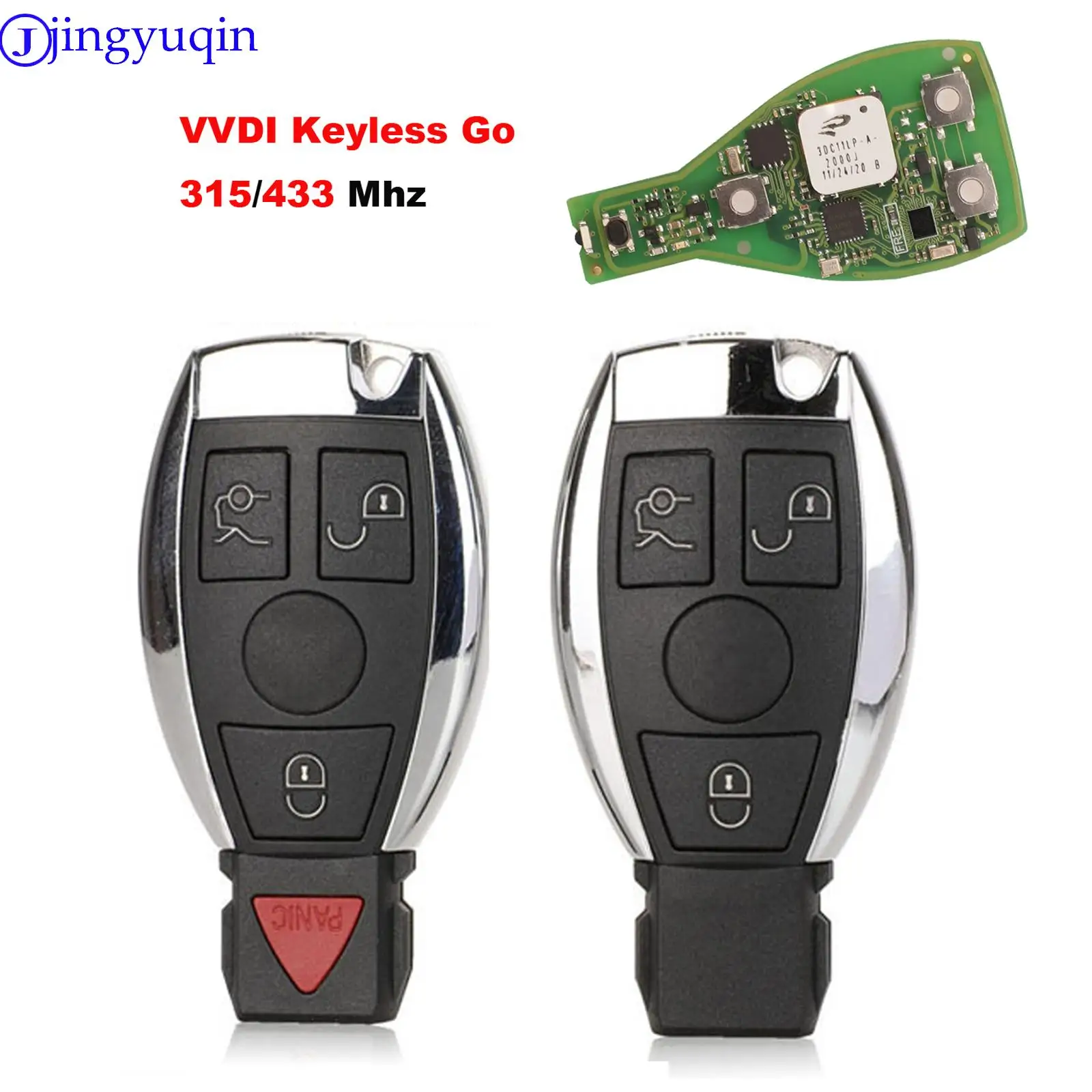 XHORSE jingyuqin VVDI Universal FBS3 Keyless Entry For Mercedes Benz FBS3 Smart Key 433/315 Mhz With Push Botton Start