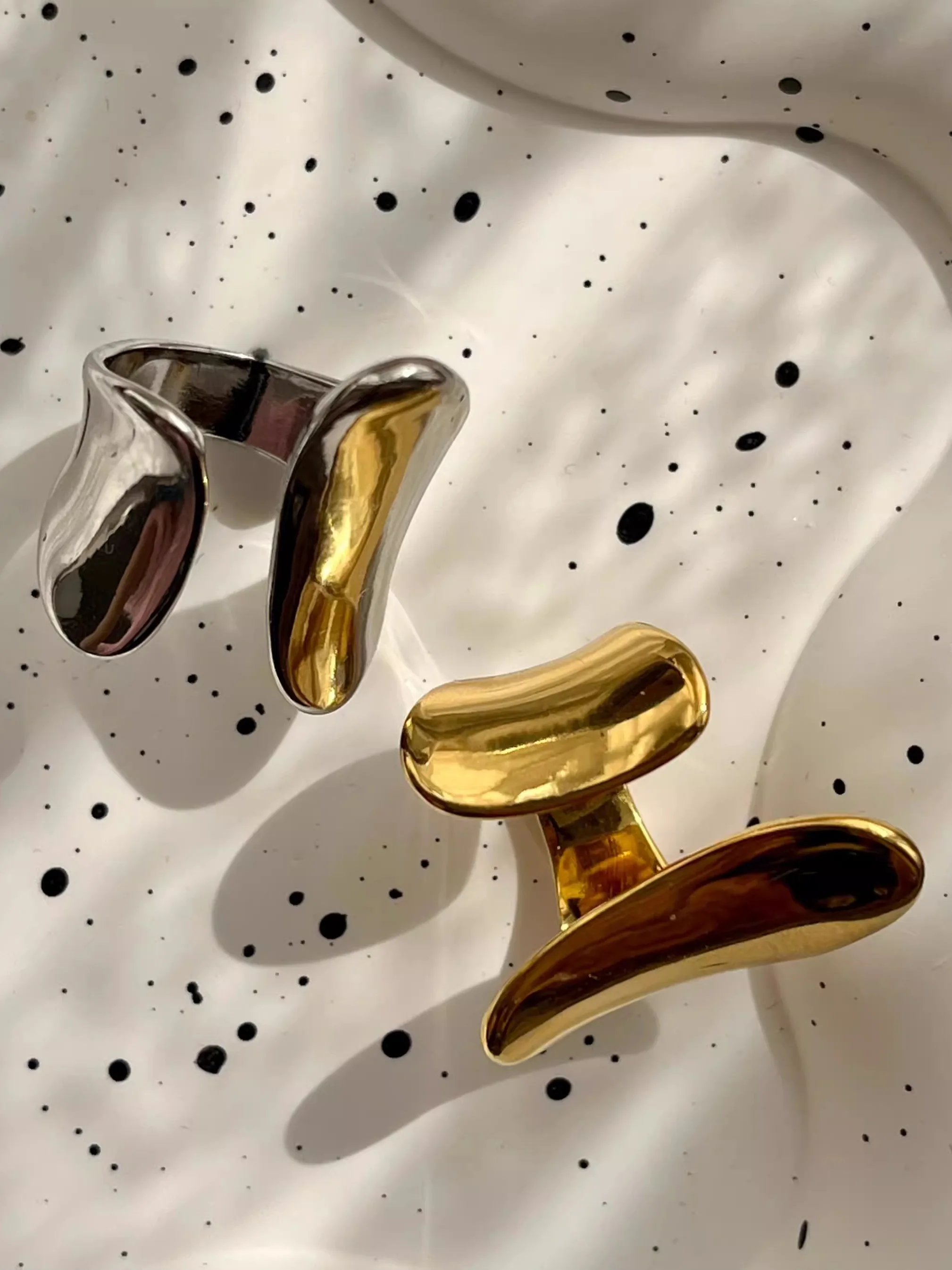 

Позолоченное широкое кольцо для женщин, модное массивное открытое кольцо на указательный палец, многофункциональное, трендовый ювелирный аксессуар